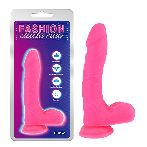Dildo Rosa de Densidade Dupla de 8''